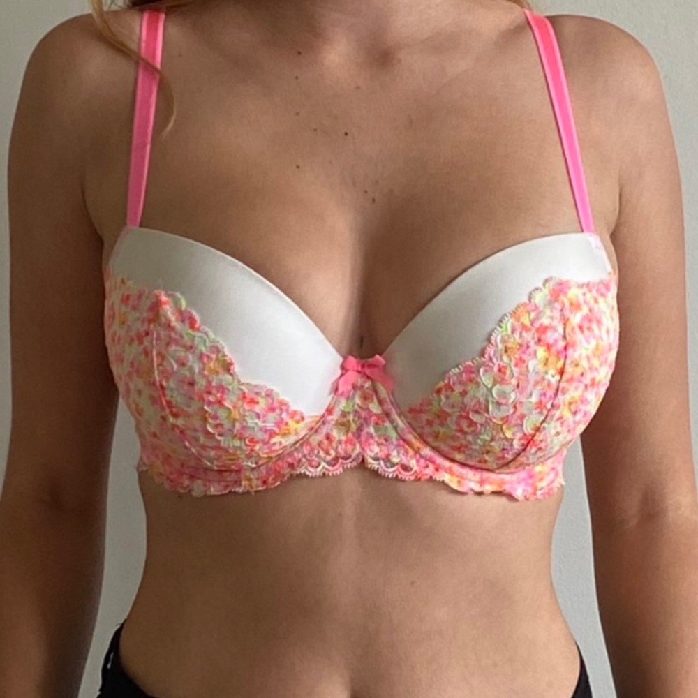Neon floral VS bra